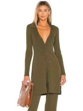 NICHOLAS • Jasmin Knit Tunic Dress in Khaki